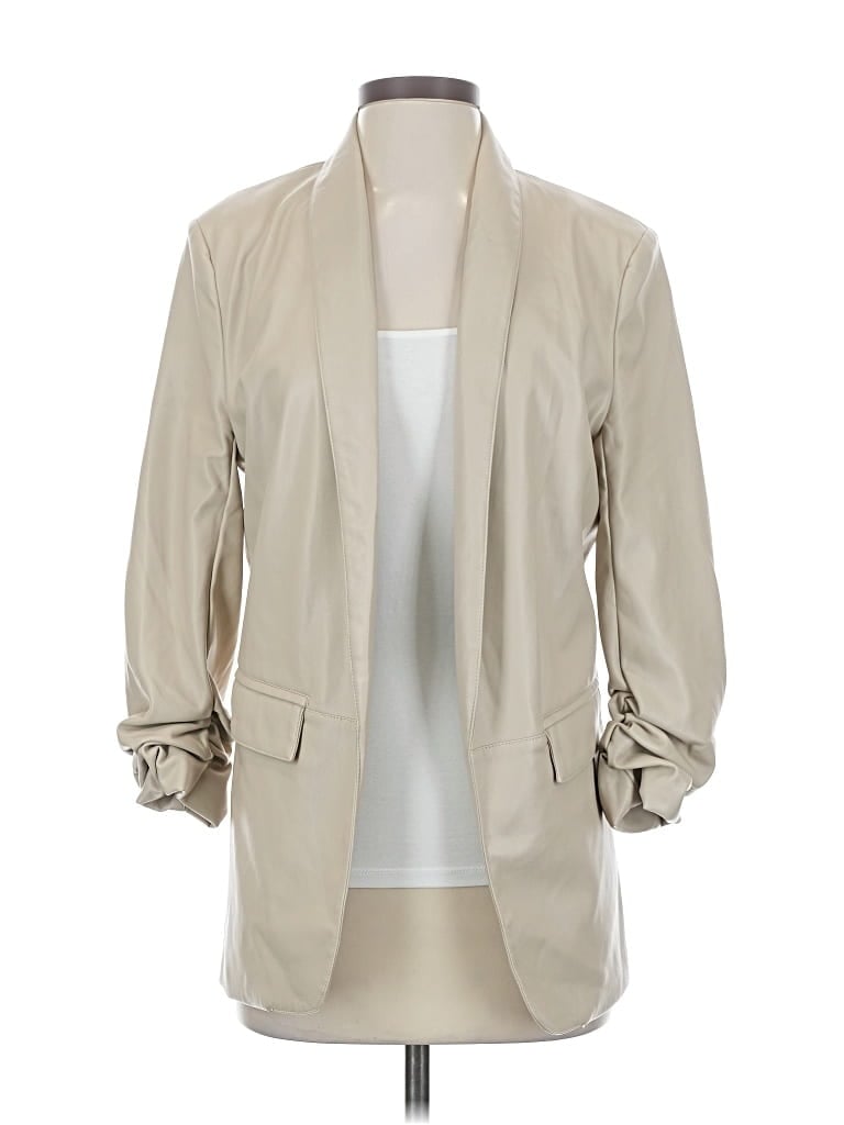 Pre-owned Tart Collections Faux Leather Jacket In Tan