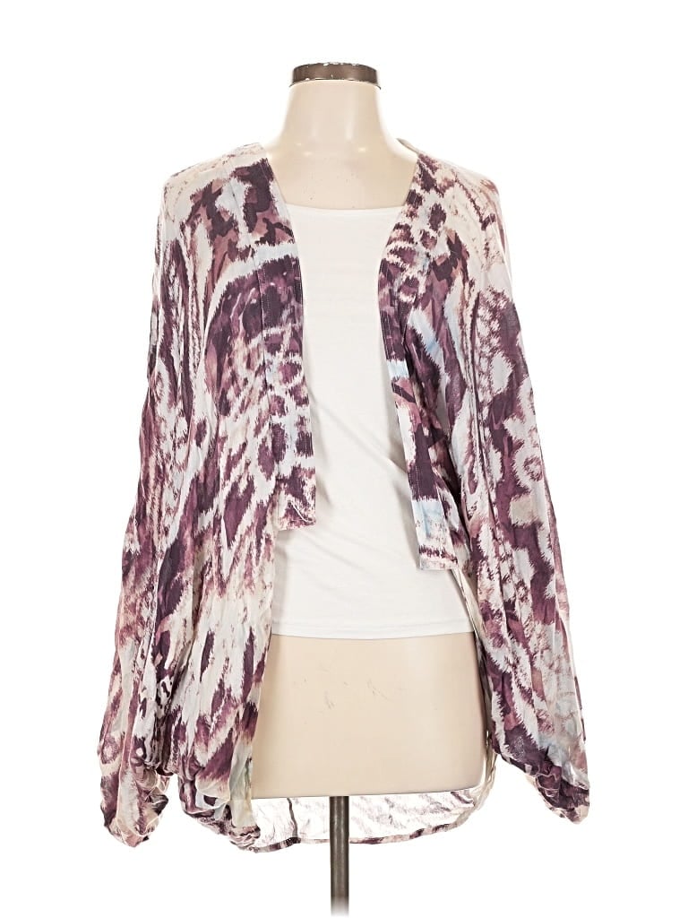 Pre-owned Saachi Cardigan Sweater In Purple