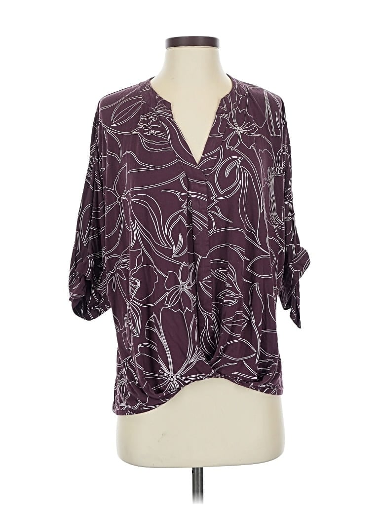 Pre-owned Akemi + Kin 3/4 Sleeve Blouse In Purple