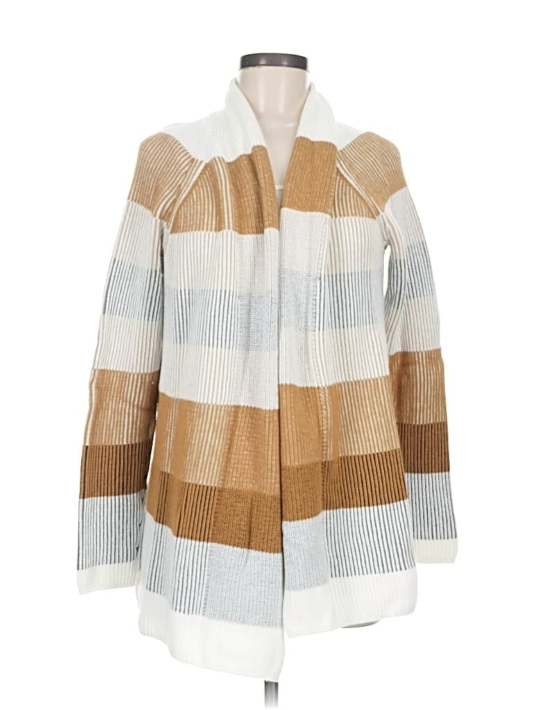 Pre-owned Lands' End Cardigan Sweater In Brown