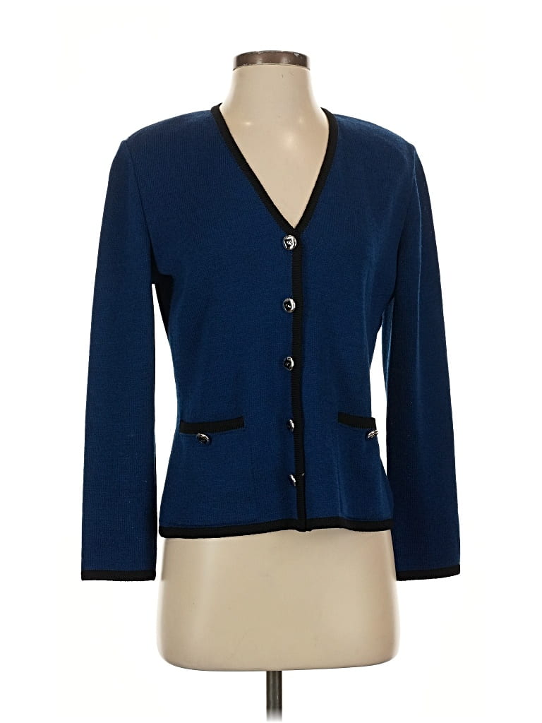 Pre-owned St John Cardigan Sweater In Blue