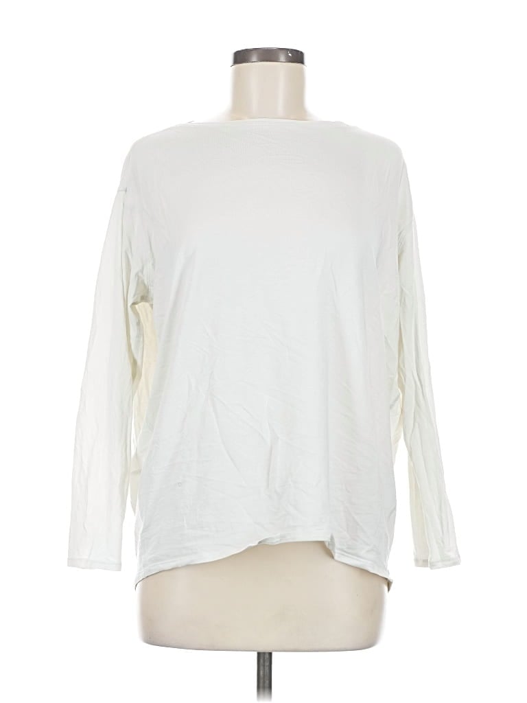 Pre-owned Lululemon Athletica 3/4 Sleeve T-shirt In White