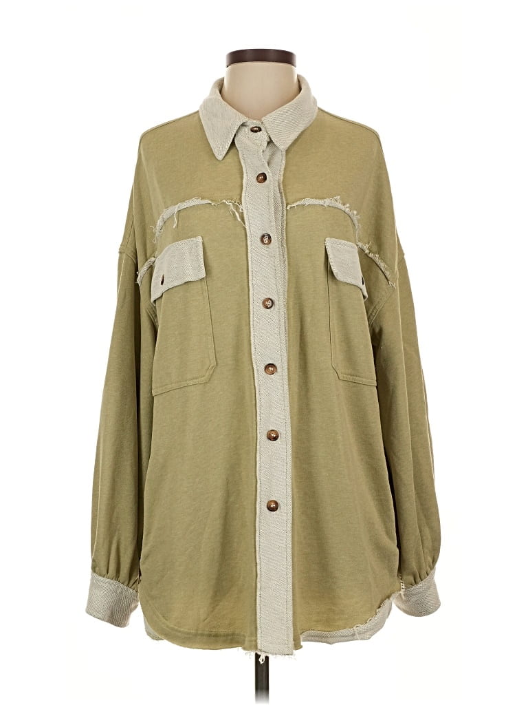 Pre-owned Pol Long Sleeve Button Down Shirt In Brown