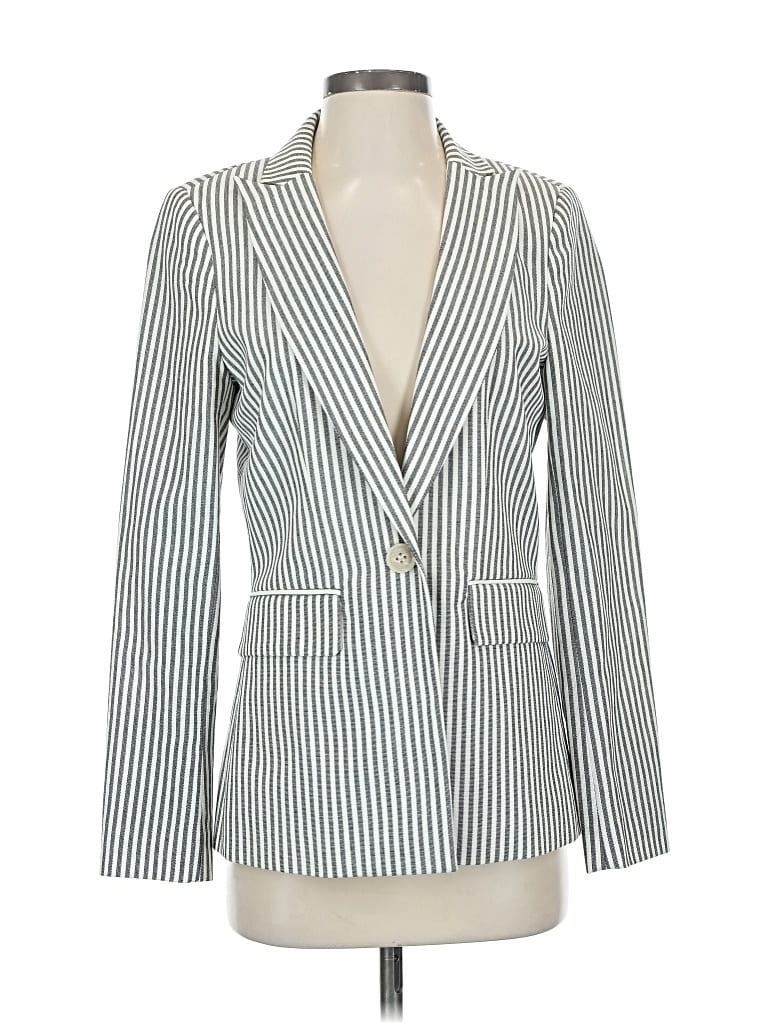 Pre-owned Evereve Blazer Jacket In White