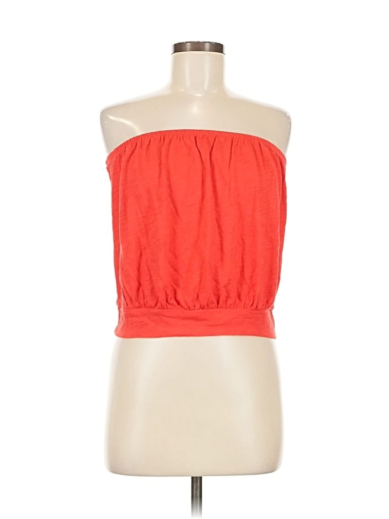 Pre-owned Express Tube Top Orange Strapless Neckline Tops