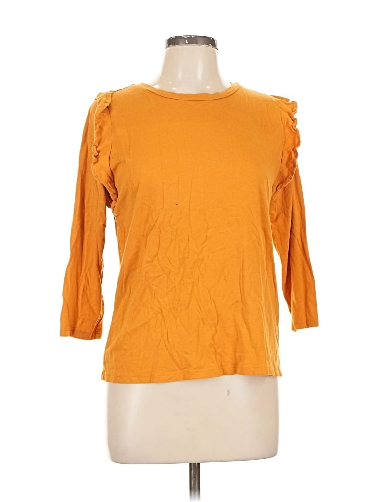 Pre-owned Michael Michael Kors 3/4 Sleeve T-shirt In Orange
