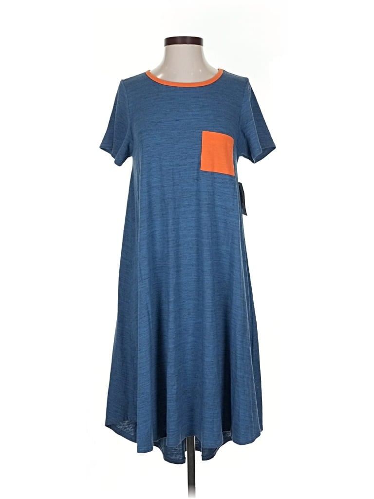 Pre-owned Lularoe Casual Dress In Blue