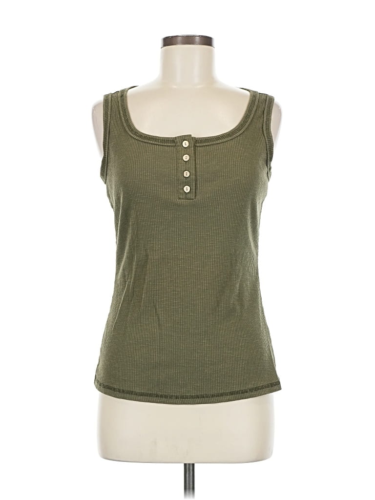 Pre-owned Fashion Tank Top Green Sweetheart Neckline Tops