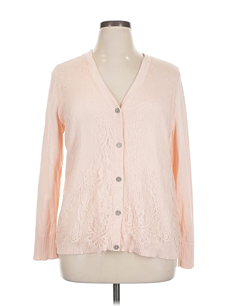 Pre-owned Isaac Mizrahi Live Cardigan Sweater In Pink