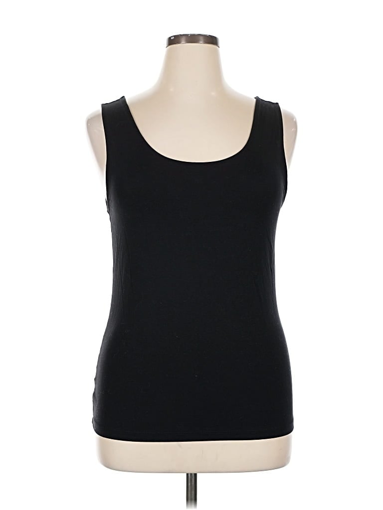Pre-owned Ann Taylor Tank Top Black Square Neckline Tops