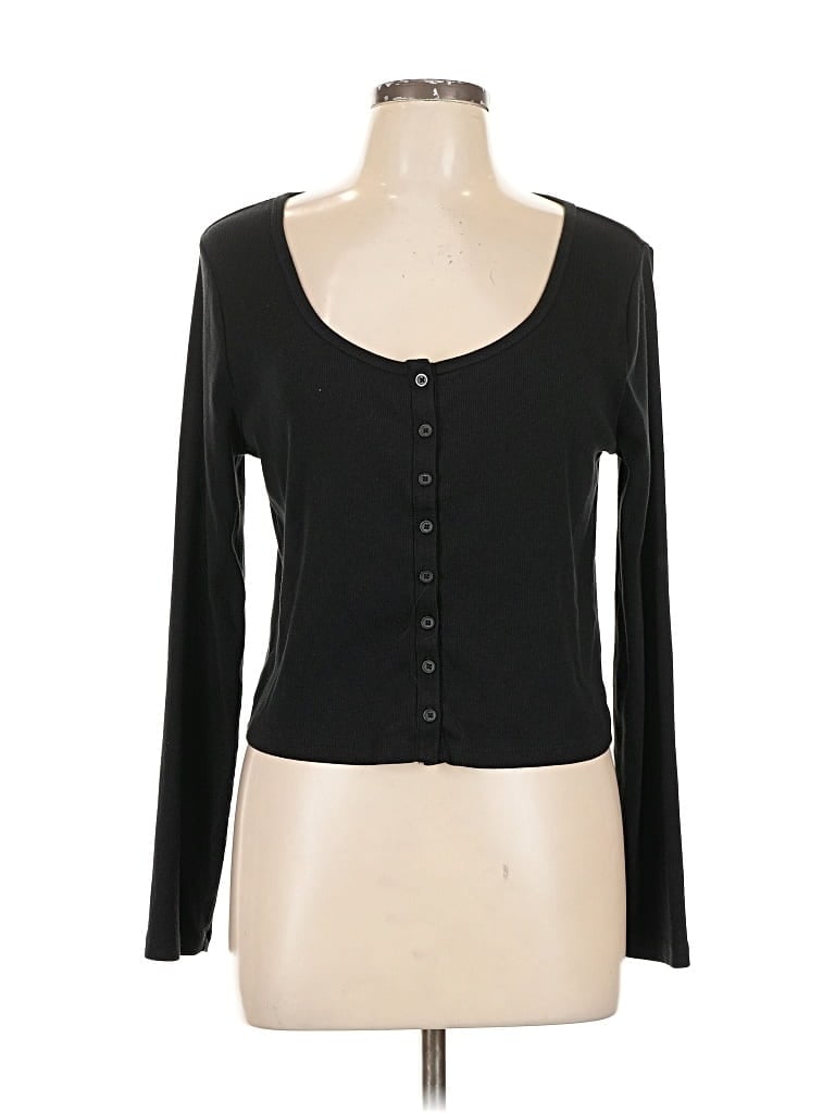 Pre-owned A New Day Long Sleeve Top Black Sweetheart Neckline Tops