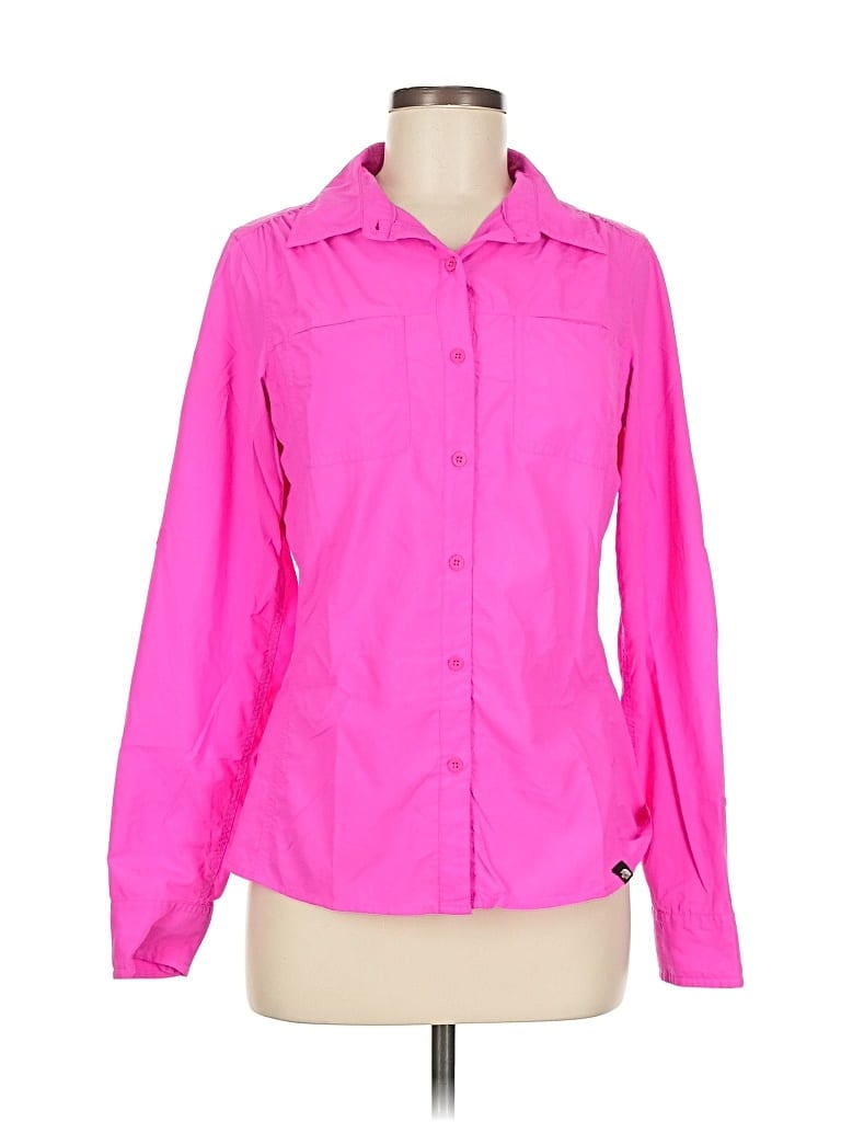 Pre-owned The North Face Long Sleeve Button Down Shirt In Pink