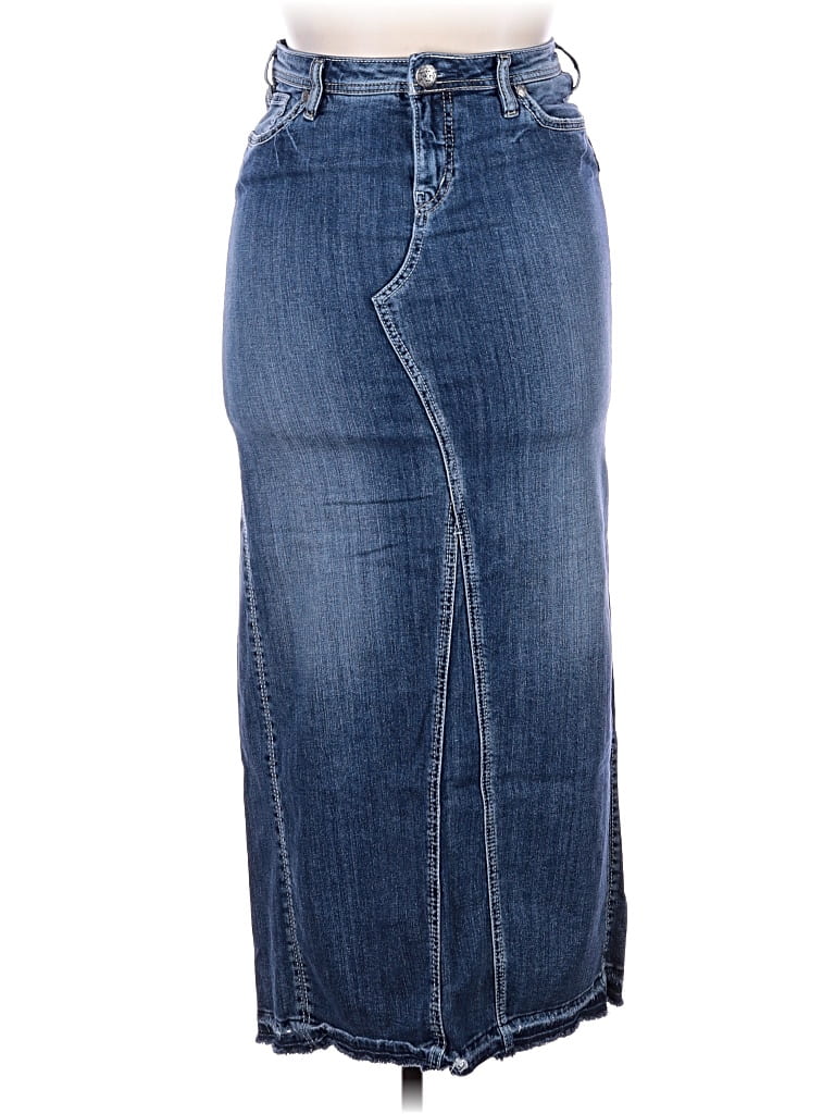 Pre-owned Silver Jeans Co. Denim Skirt In Blue