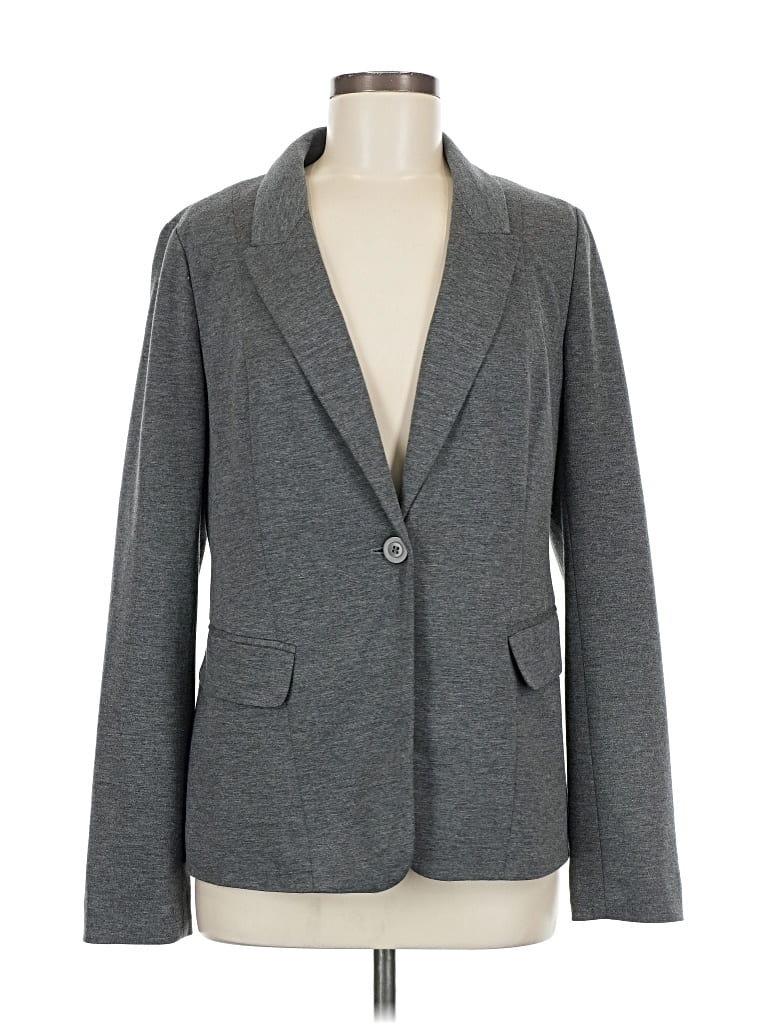 Pre-owned Halogen Blazer Jacket In Gray