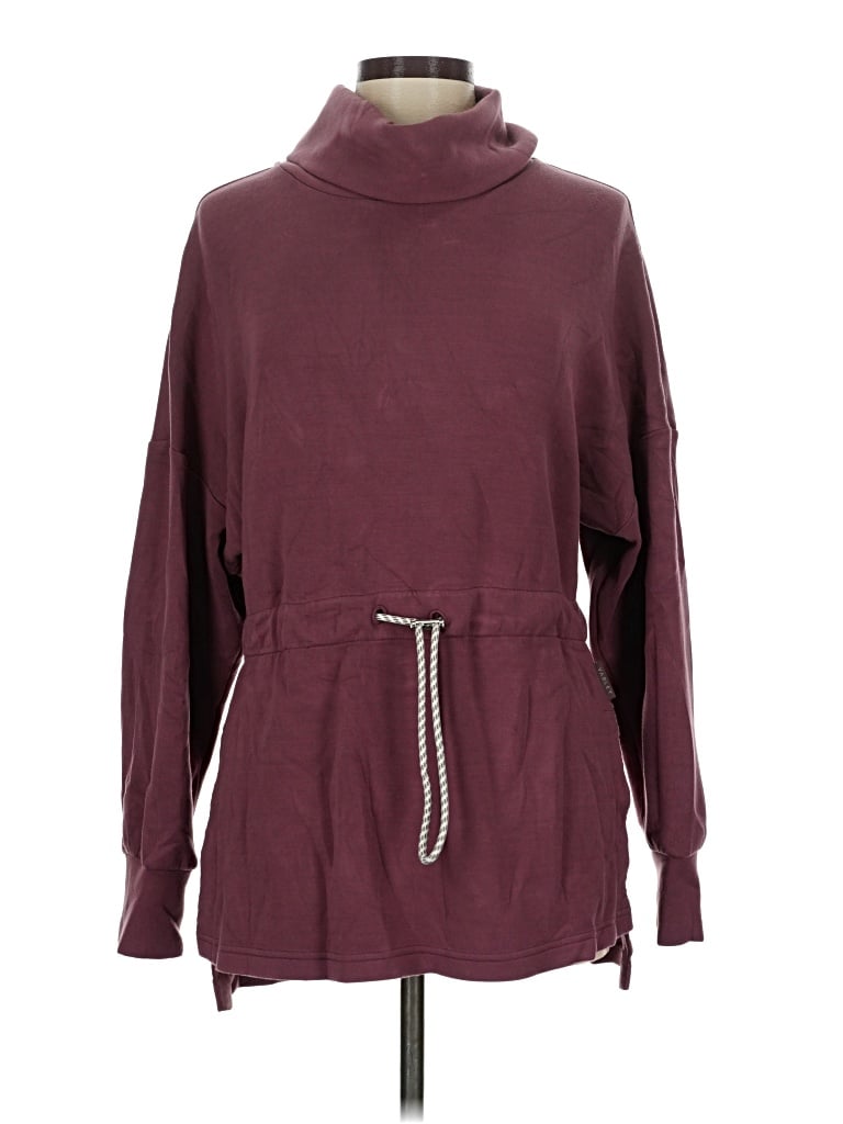 Pre-owned Varley Turtleneck Sweater In Burgundy