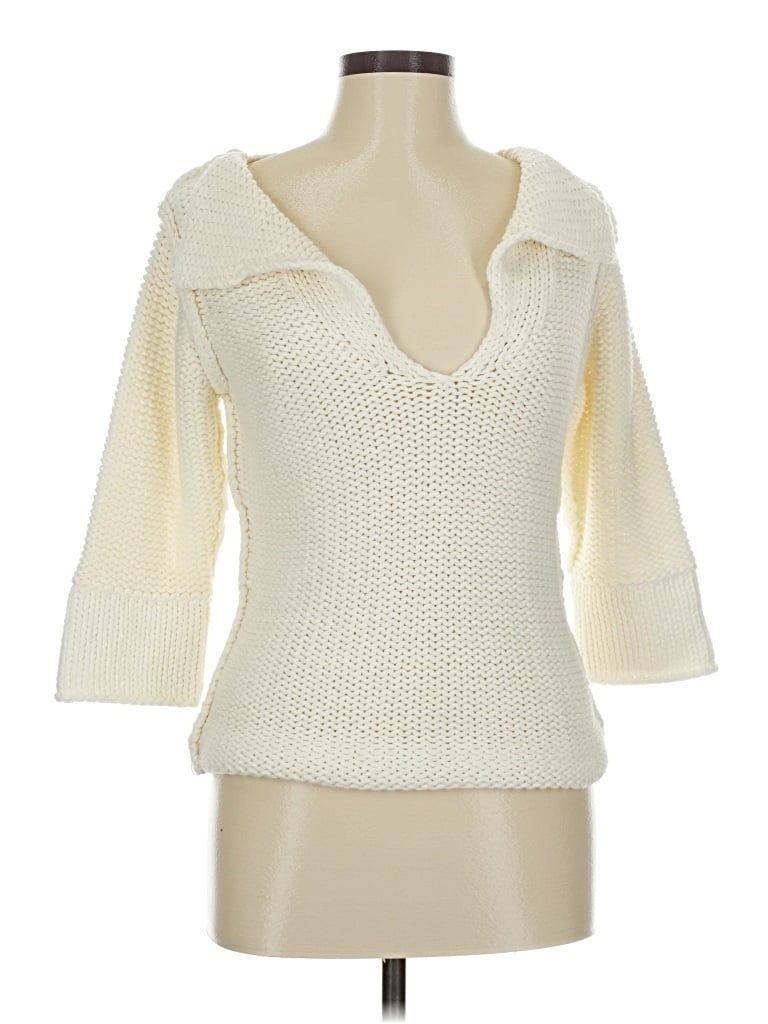 Pre-owned By Malene Birger Pullover Sweater In White
