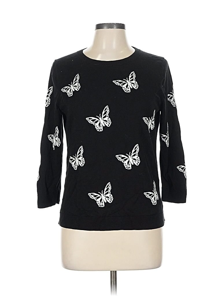 Pre-owned Talbots Pullover Sweater In Black