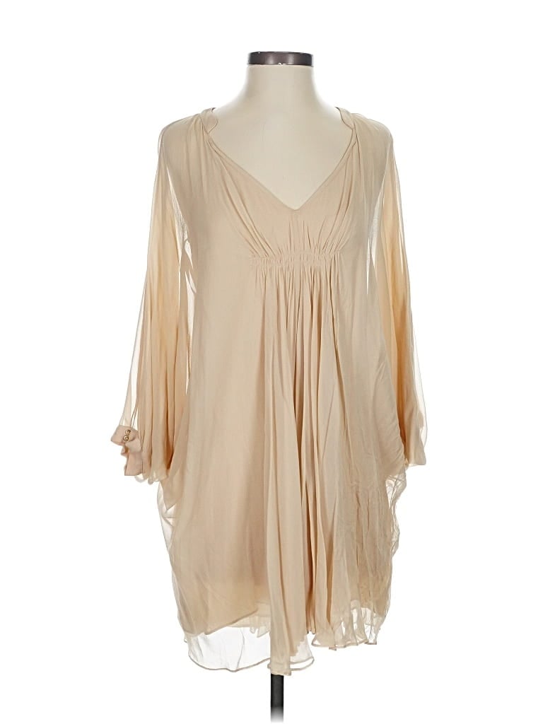 Pre-owned Diane Von Furstenberg 3/4 Sleeve Blouse In Brown