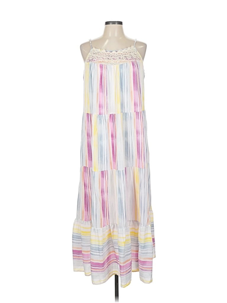 Pre-owned Lc Lauren Conrad Casual Dress In White