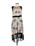 BCBGMAXAZRIA 100% Polyester Print Silver Cocktail Dress Size M - photo 1