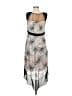 BCBGMAXAZRIA 100% Polyester Print Silver Cocktail Dress Size M - photo 2