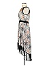 BCBGMAXAZRIA 100% Polyester Print Silver Cocktail Dress Size M - photo 5