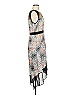 BCBGMAXAZRIA 100% Polyester Print Silver Cocktail Dress Size M - photo 4