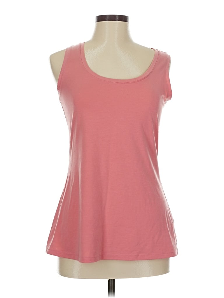 Pre-owned L.l.bean Tank Top Pink Scoop Neck Tops