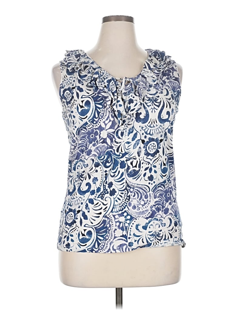 Pre-owned Polo Ralph Lauren Sleeveless Blouse In Blue