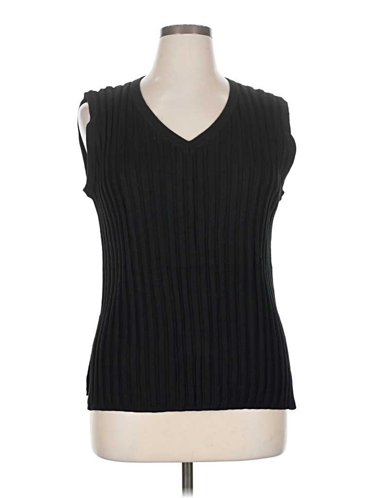 Pre-owned Unbranded Sweater Vest In Black