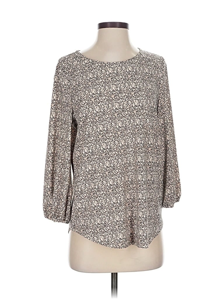 Pre-owned Adrianna Papell 3/4 Sleeve Blouse In Gray