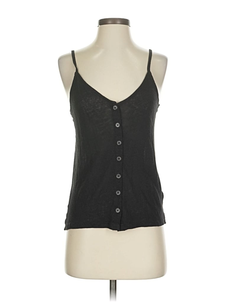 Pre-owned H&m L.o.g.g. Tank Top Black Plunge Neckline Tops