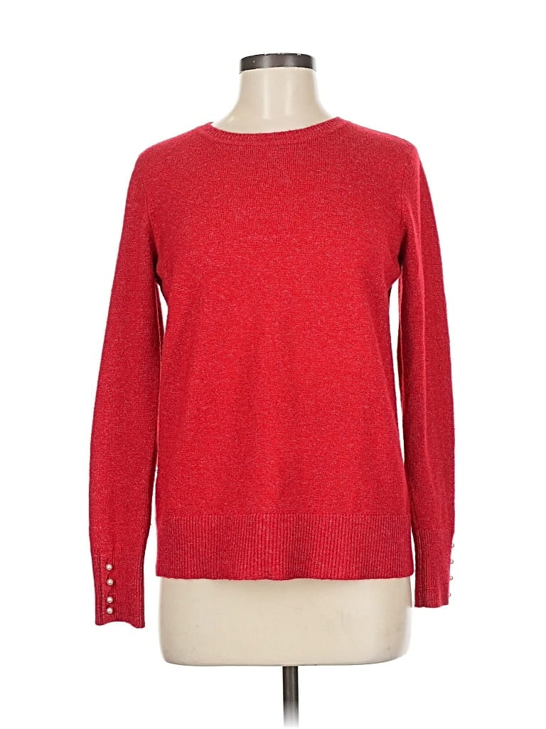 Pre-owned Ann Taylor Loft Pullover Sweater In Red