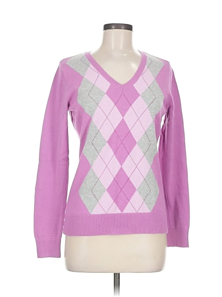 Pre-owned Izod Pullover Sweater In Purple