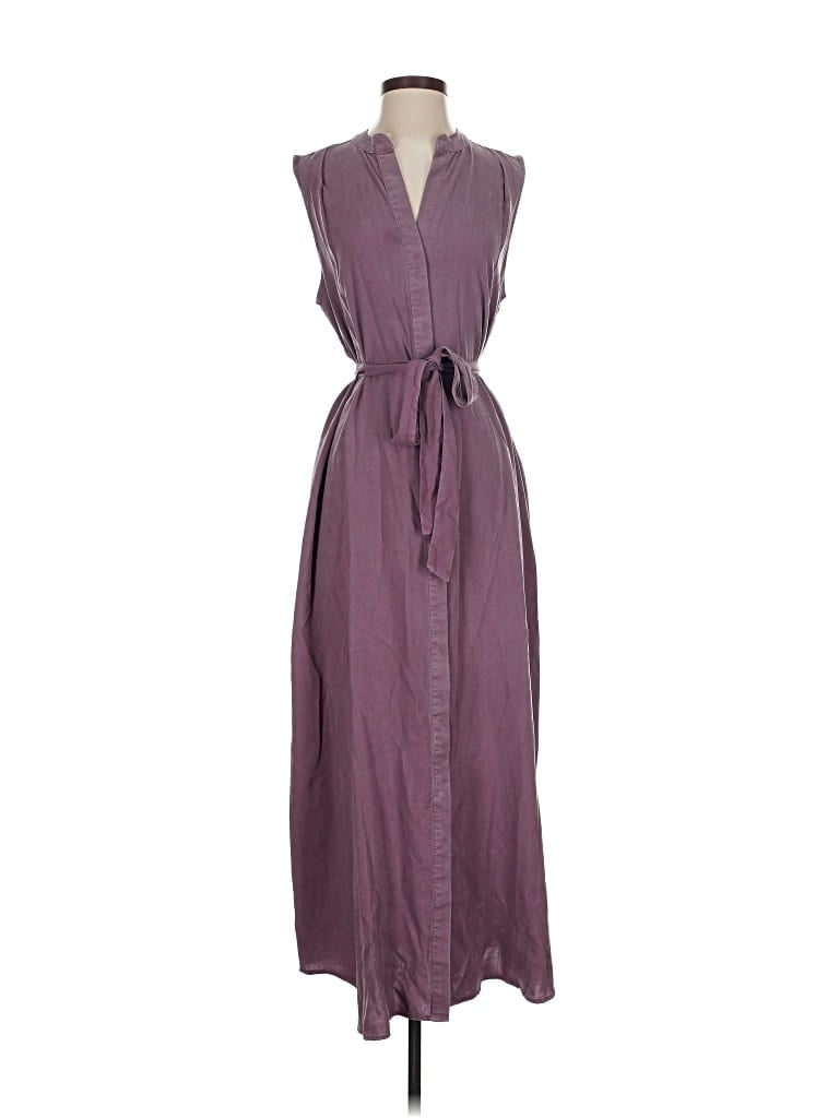 Pre-owned Side Stitch Casual Dress In Purple