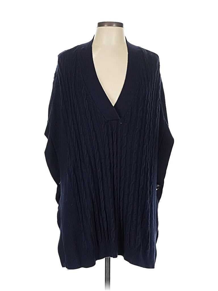 Pre-owned Talbots Poncho In Blue