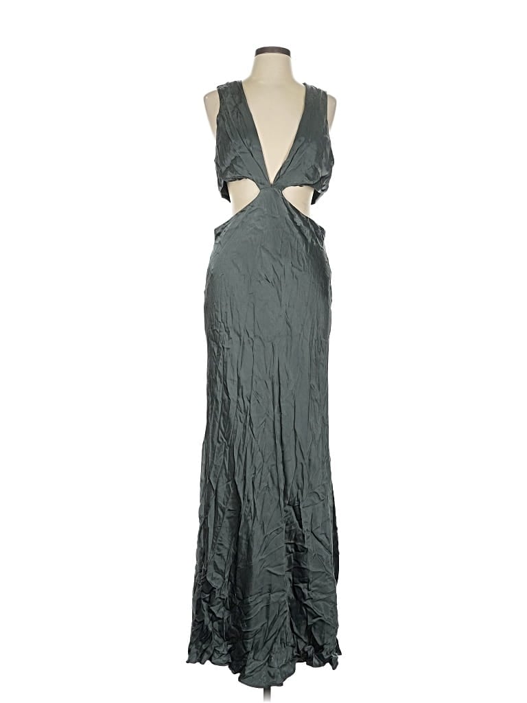 Pre-owned Shona Joy Cocktail Dress In Gray