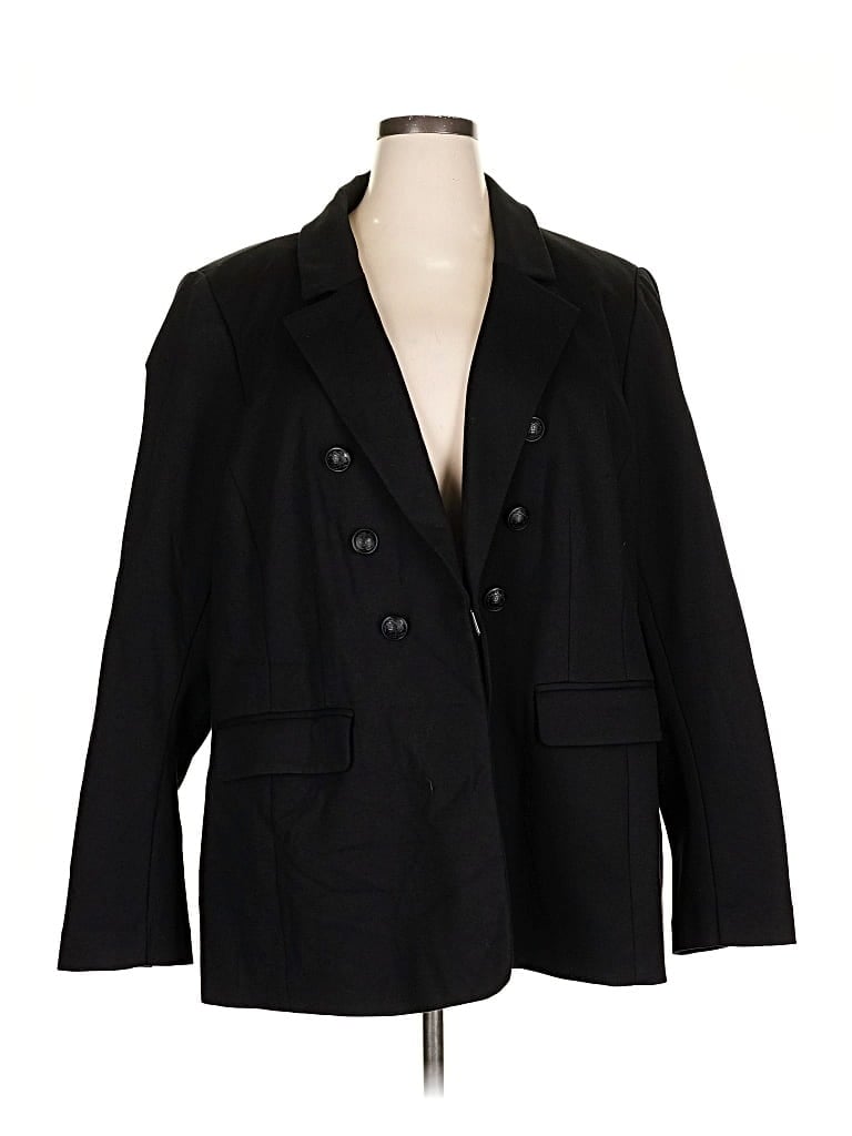 Pre-owned Lane Bryant Blazer Jacket In Black