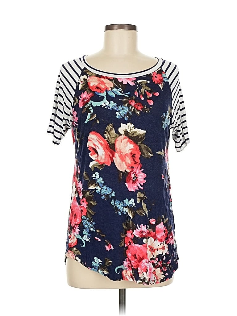 ASSORTED BRANDS Pre-owned 3/4 Sleeve T-shirt In Blue