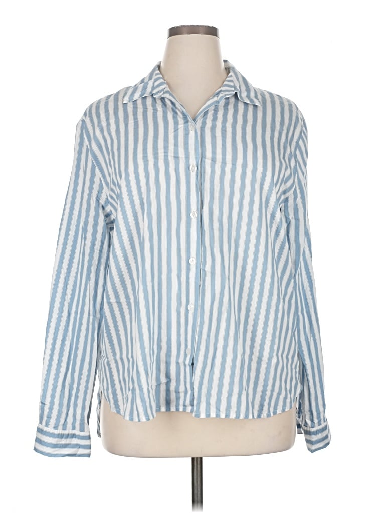 Jane And Delancey Long Sleeve Button Down Shirt In Blue