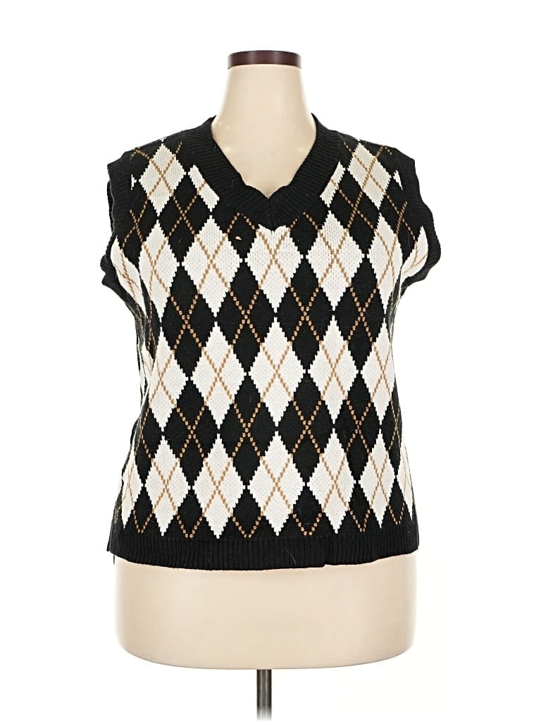 Pre-owned Unbranded Sweater Vest In Black