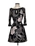 BCBGMAXAZRIA Graphic Black Casual Dress Size S (petite) - photo 1