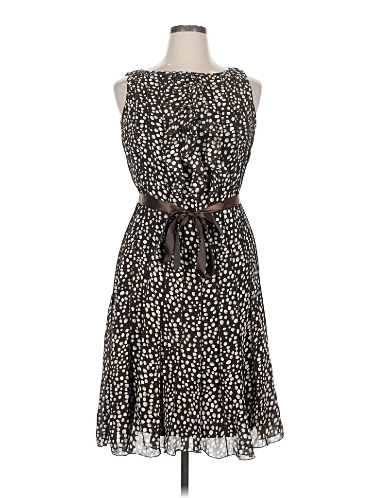 Pre-owned Sandra Darren Casual Dress In Brown