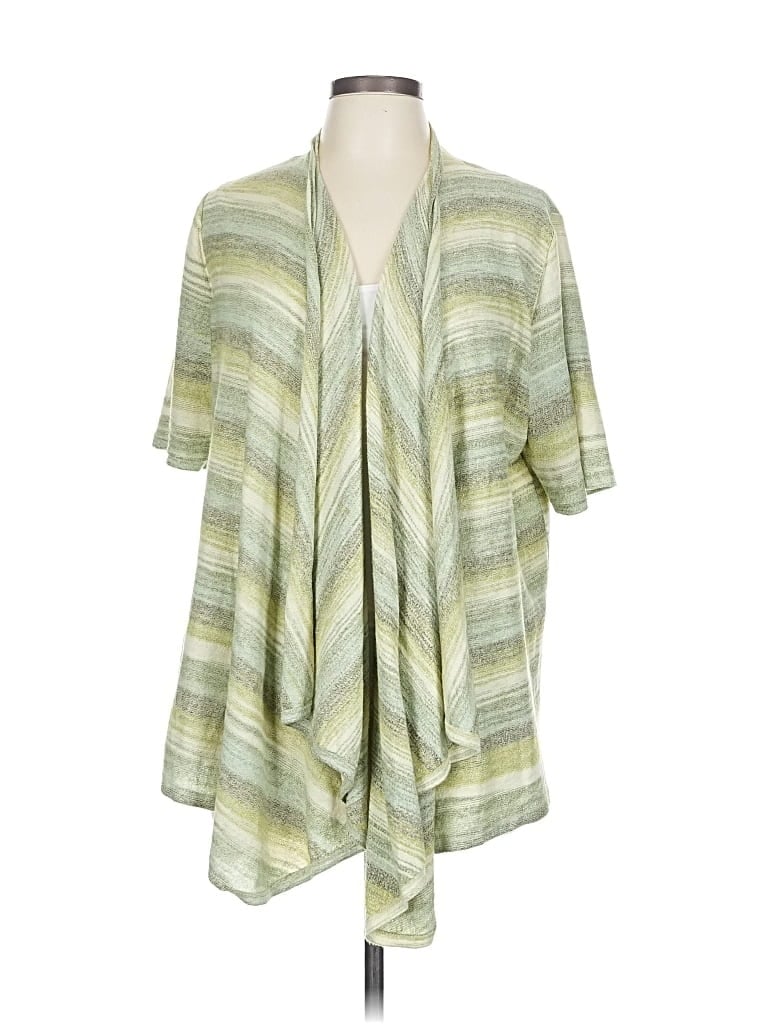 Pre-owned Coldwater Creek Cardigan Sweater In Green