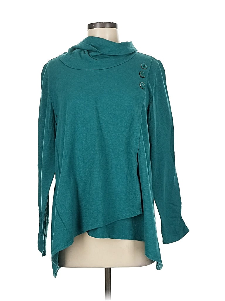 Pre-owned Habitat Long Sleeve Blouse In Blue