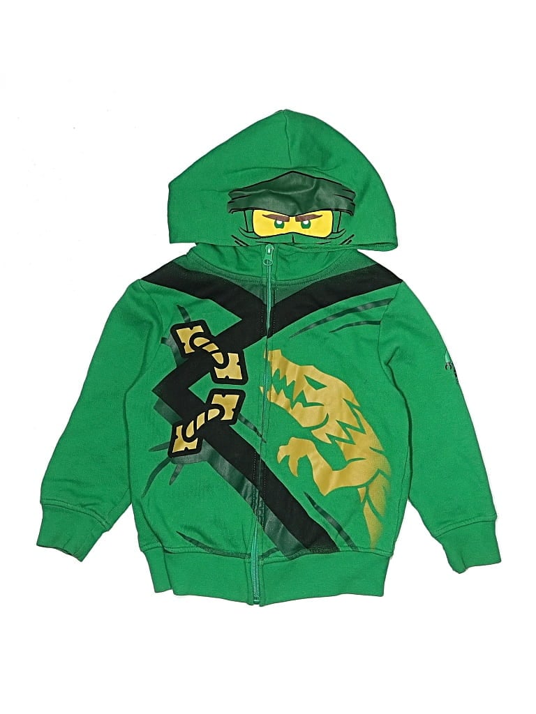 Pre-owned Lego Kids' Zip Up Hoodie In Green