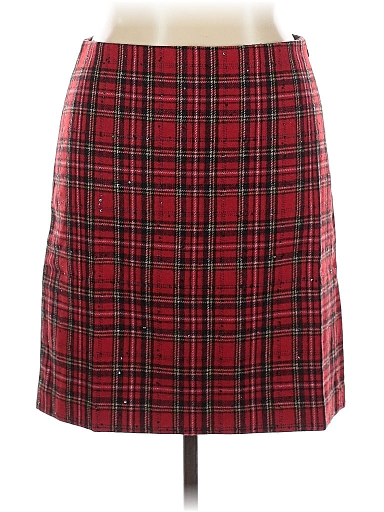 Pre-owned Talbots Wool Skirt In Red
