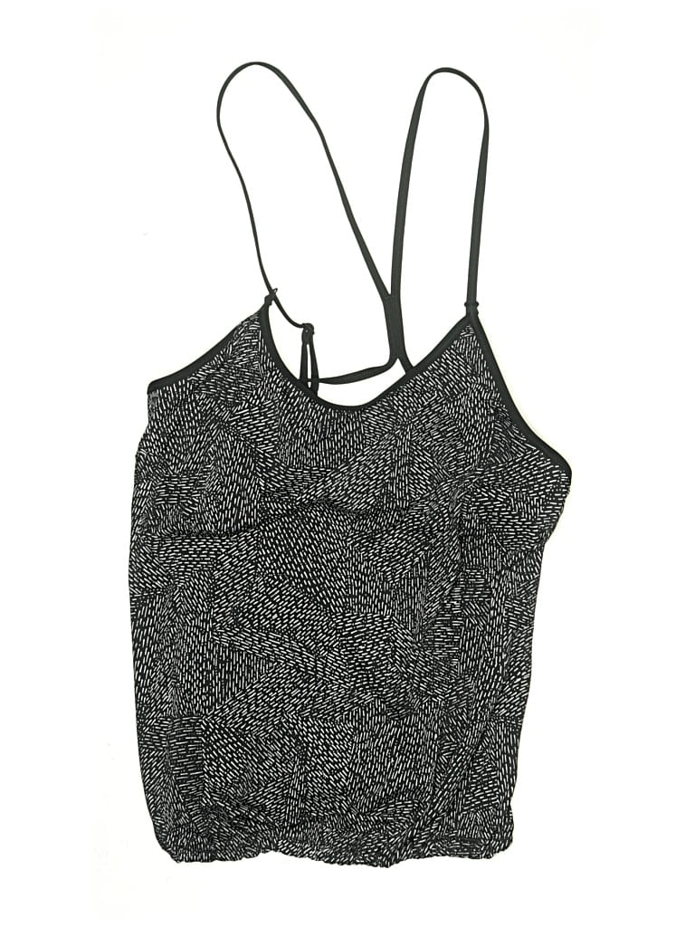 Pre-owned Athleta Swimsuit Top Black Tweed Pattern Swimwear