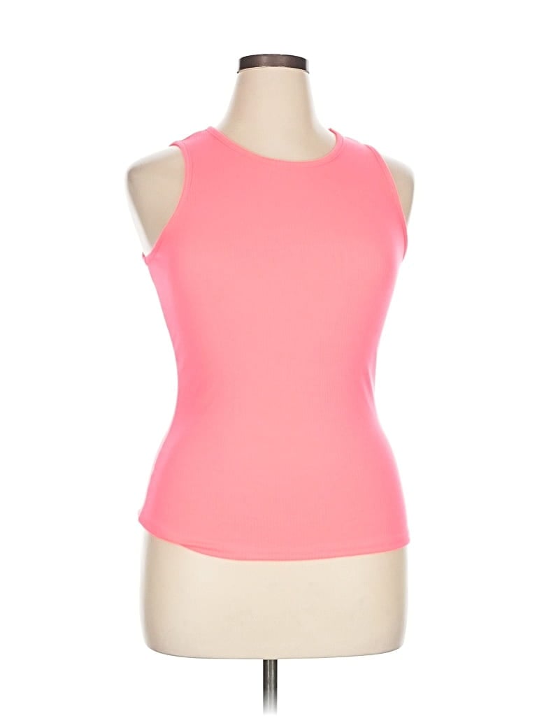 Pre-owned Celeste Tank Top Pink Halter Neckline Tops
