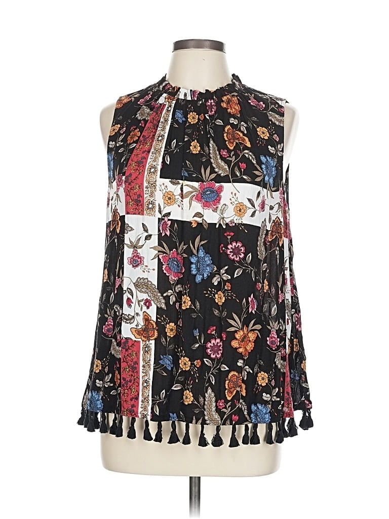 Pre-owned Style & Co Sleeveless Blouse In Black